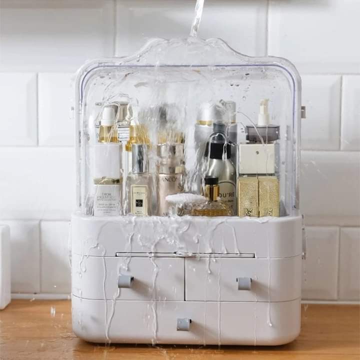 Cosmetic And Jewelry Organizer With Drawers At The Bottom