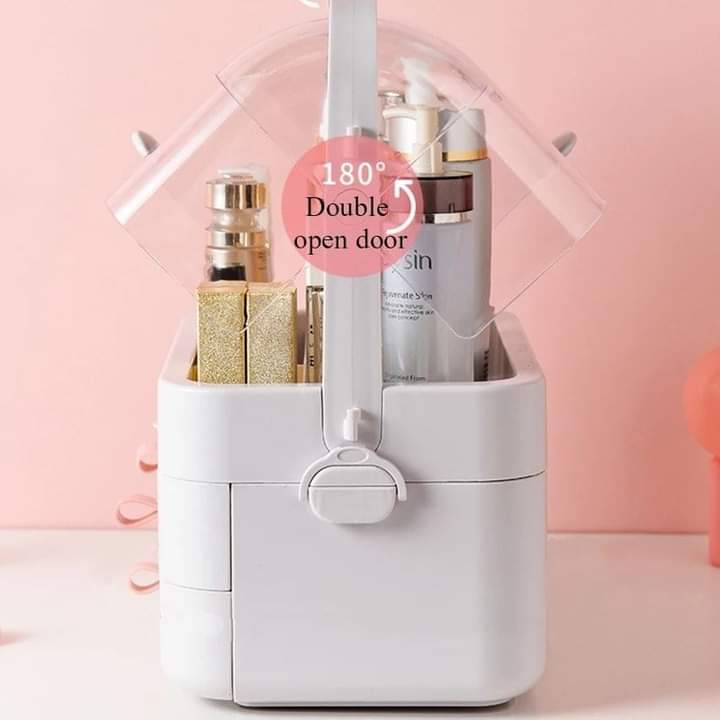 Cosmetic And Jewelry Organizer With Drawers At The Bottom
