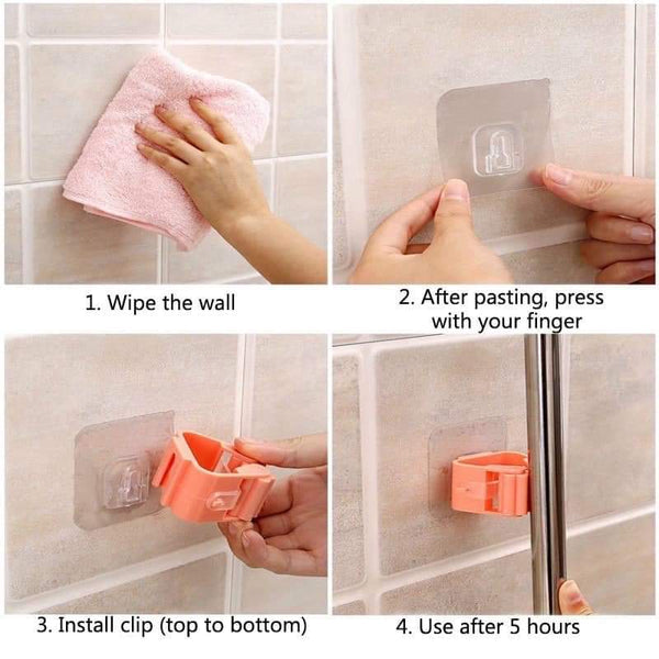 Wall mounted brush holder