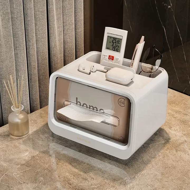 Multi function tissue with organizer box