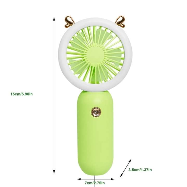 Portable led light fan rechargeable fan with led light