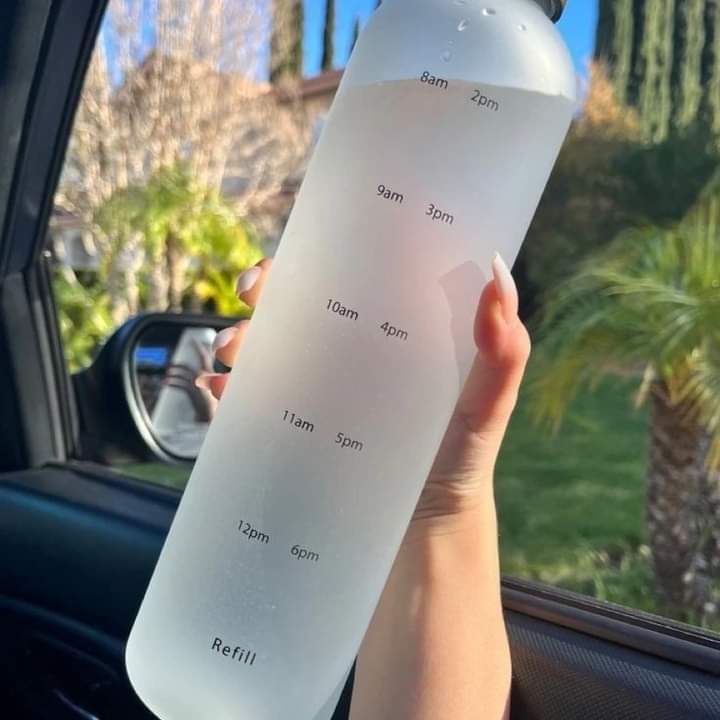 Motivational Reusable water bottle - Colorful plastic body bottle - One liter water Bottle
