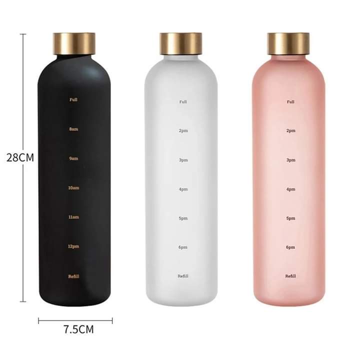 1 Litre Motivational Reusable Bottle plastic - BPA Free