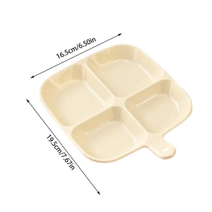 four compartment snack and serving tray