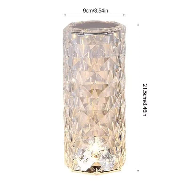 Crystal mutli color changing lamp