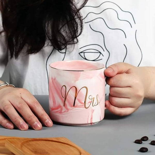 Marbel Look Couple mug set box packing