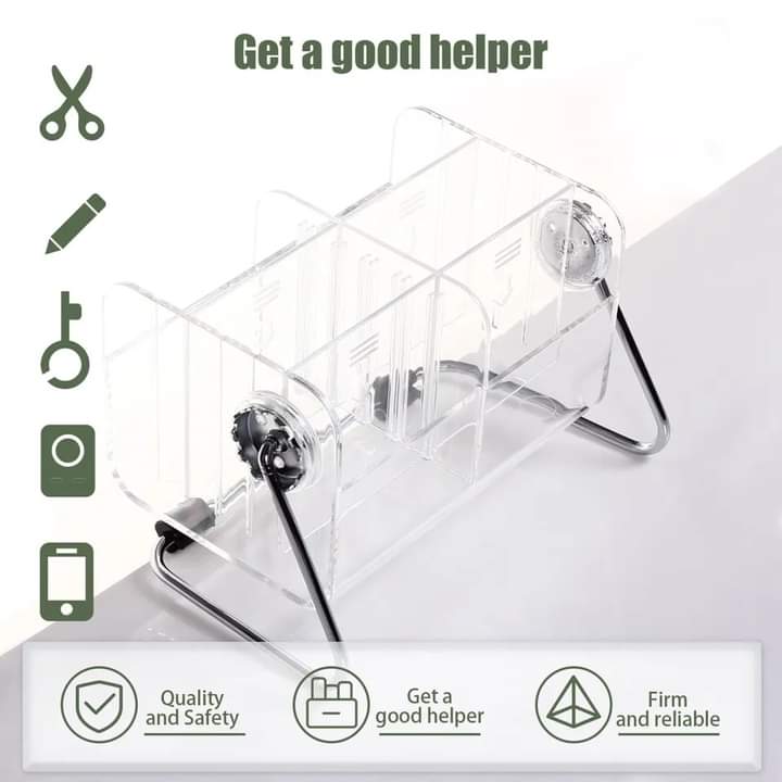 Acrylic 6 Grid Remote And Multipurpose Stand