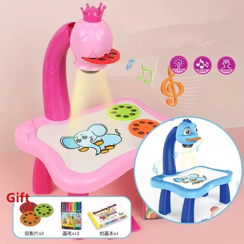 Children LED Projector Art Drawing Desk
