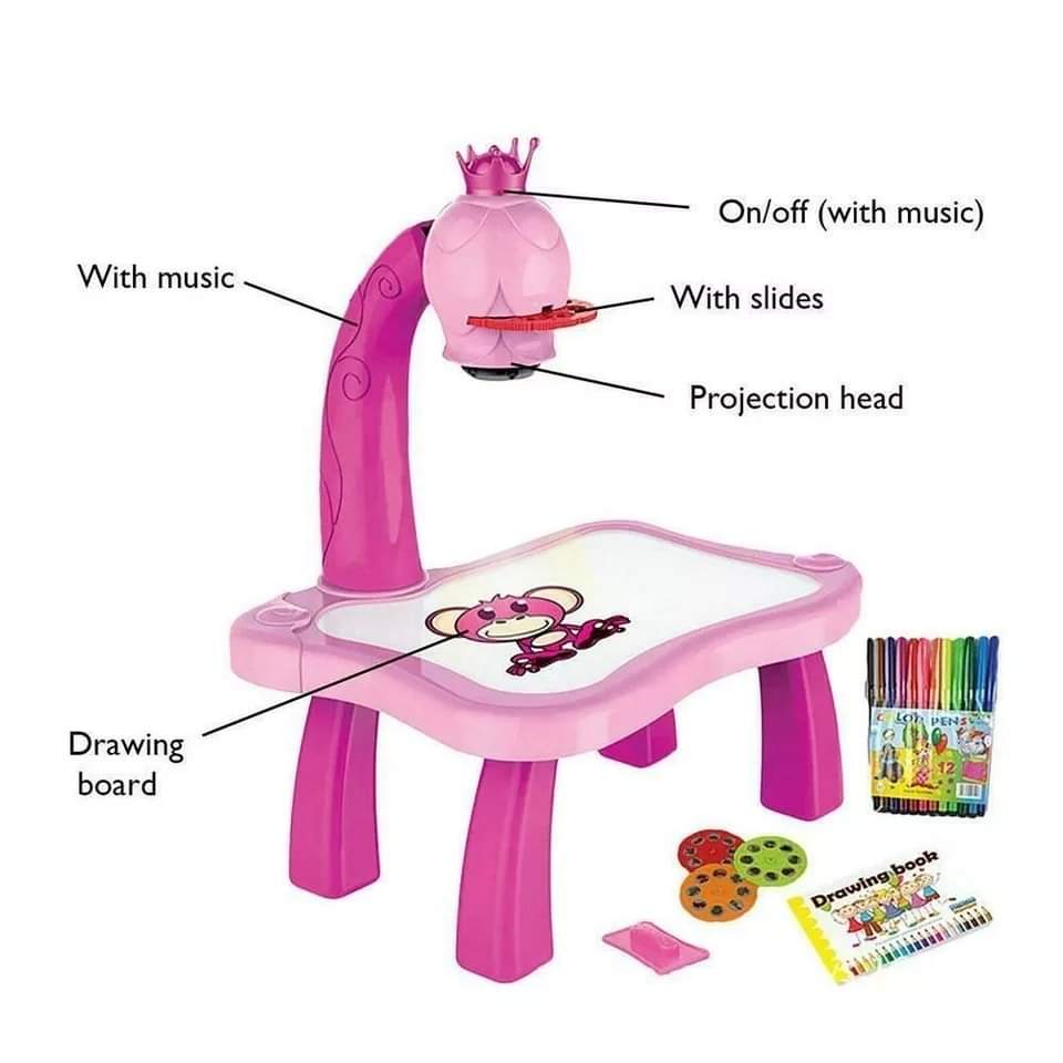 Children LED Projector Art Drawing Desk