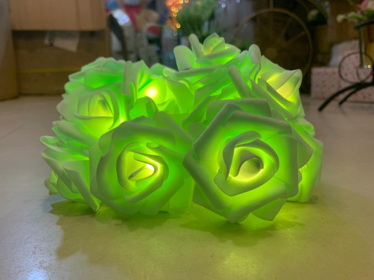 Led flower string light in different colors