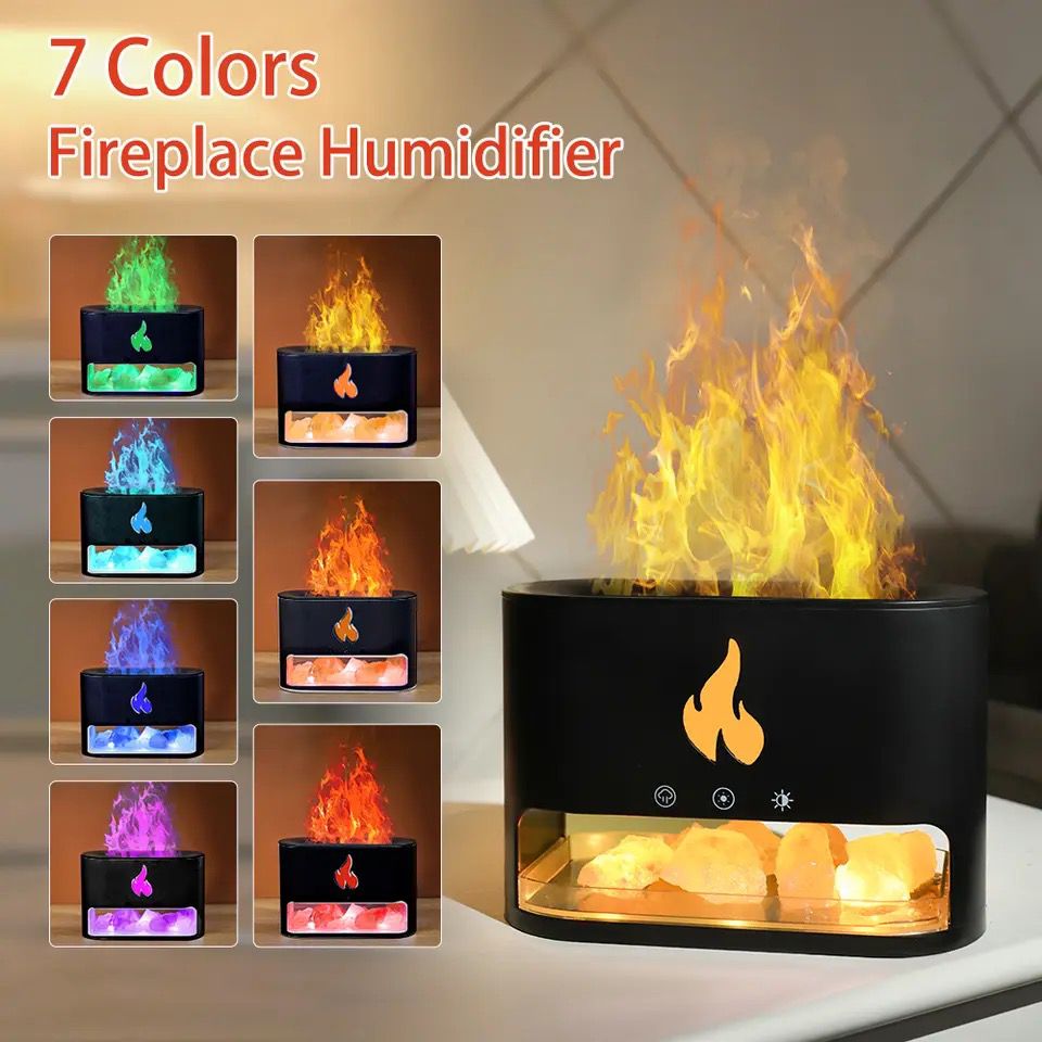 Flame Humidifier and Aroma Diffuser With RGB colors