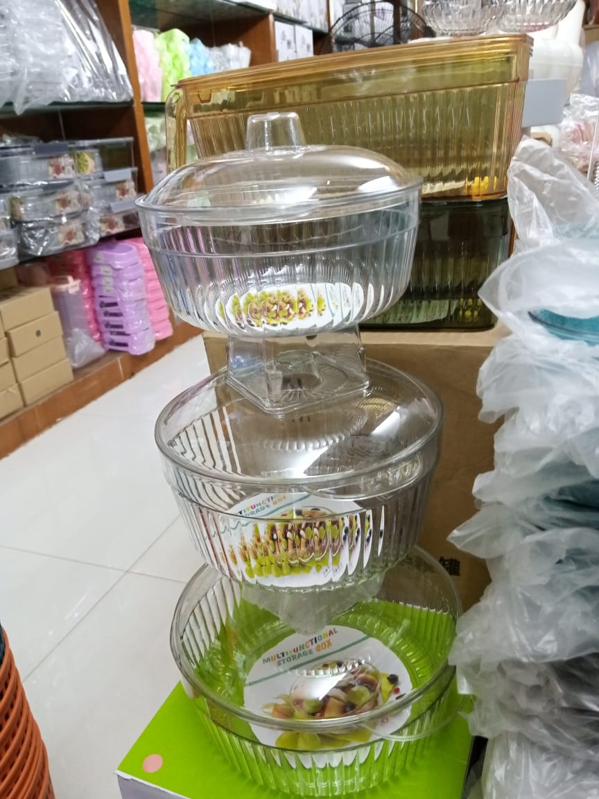 Three different size bowl set with lid - Elegant desert Bowl set