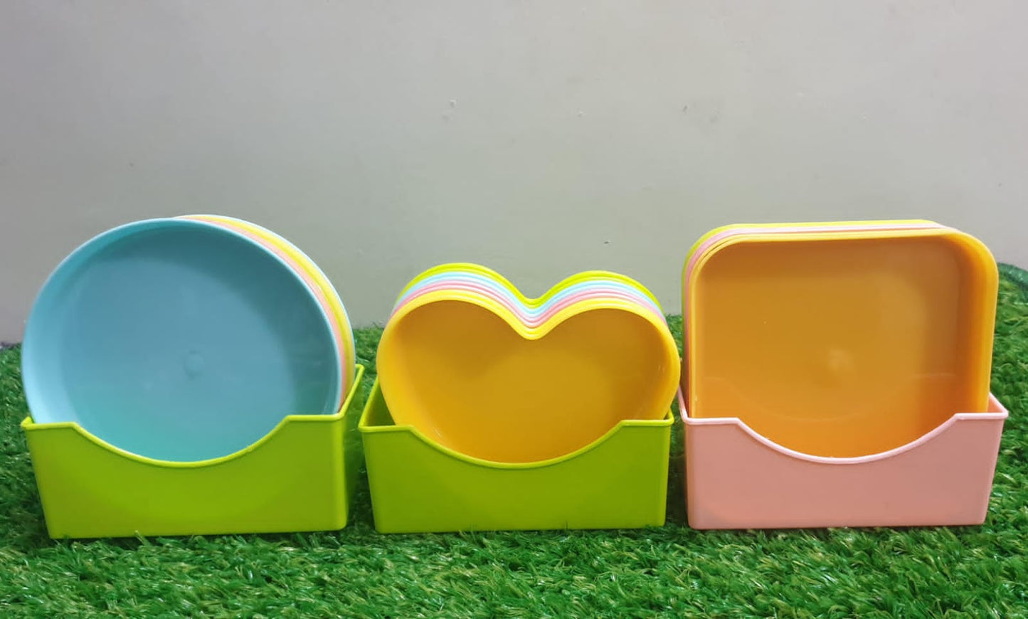 8pcs mini snacks plates with stand