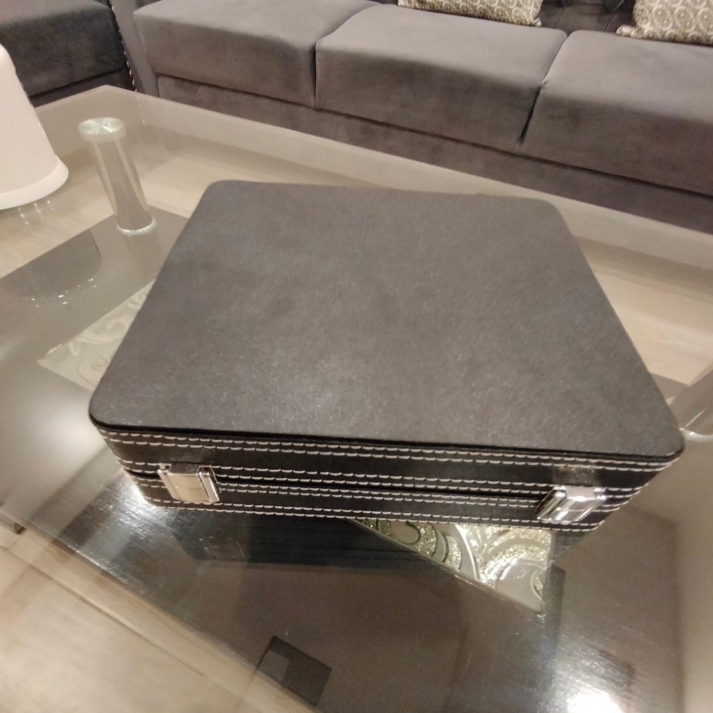 Premium Quality 6 grid PU leather watch display box or watch organizer