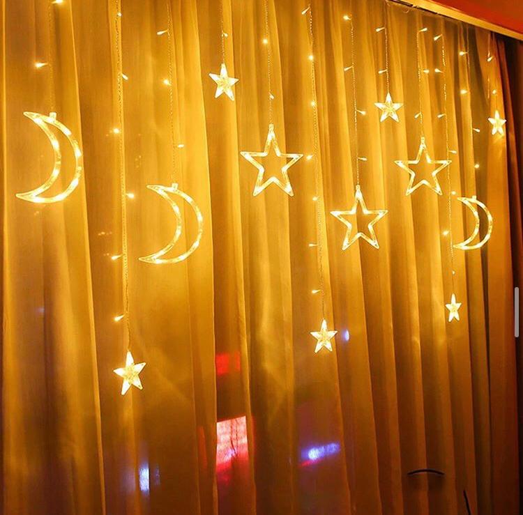 Star & Moon Curtain Lights 10ft curtain light