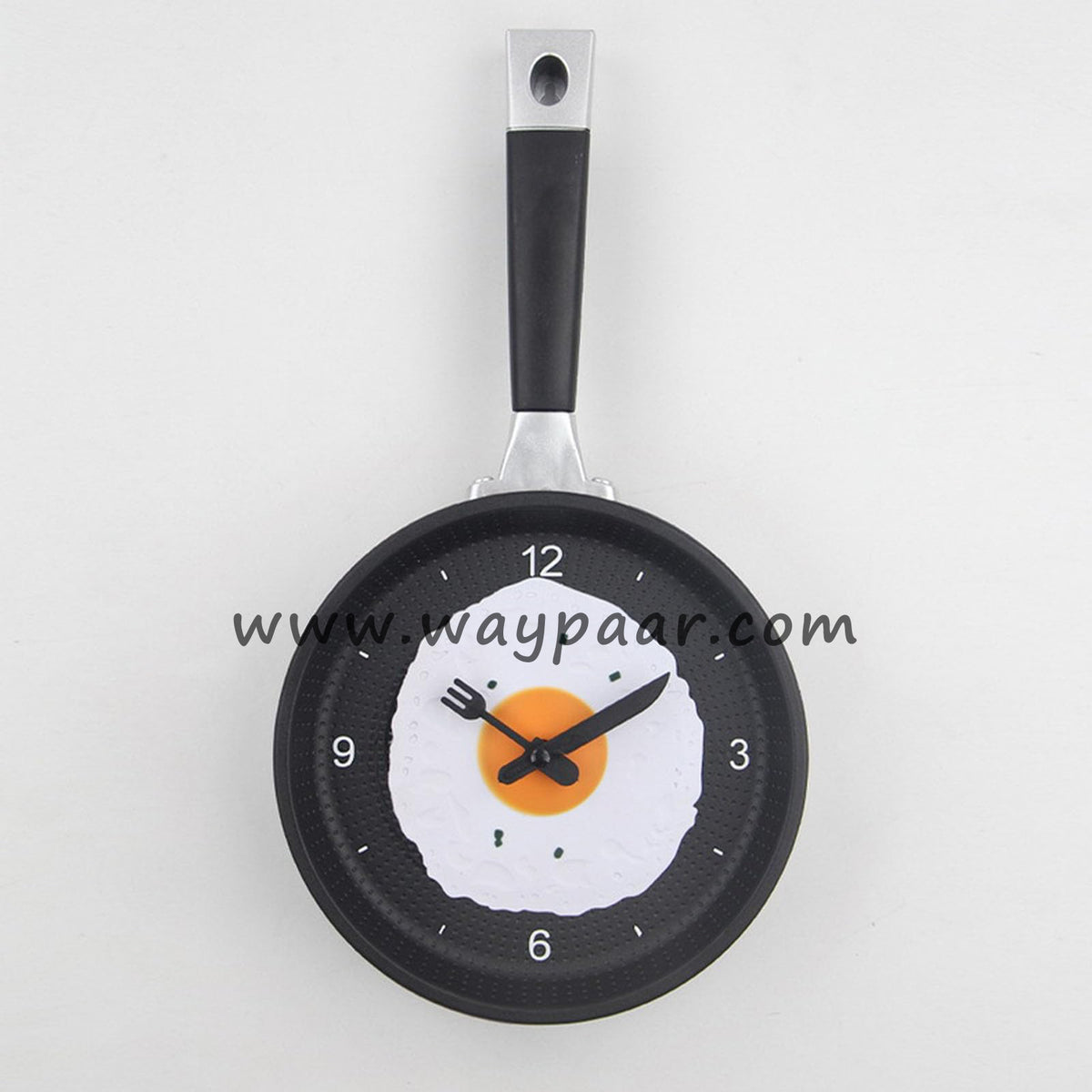 Premium Imported Fry Pan Kitchen Wall Clock (15-Inch)