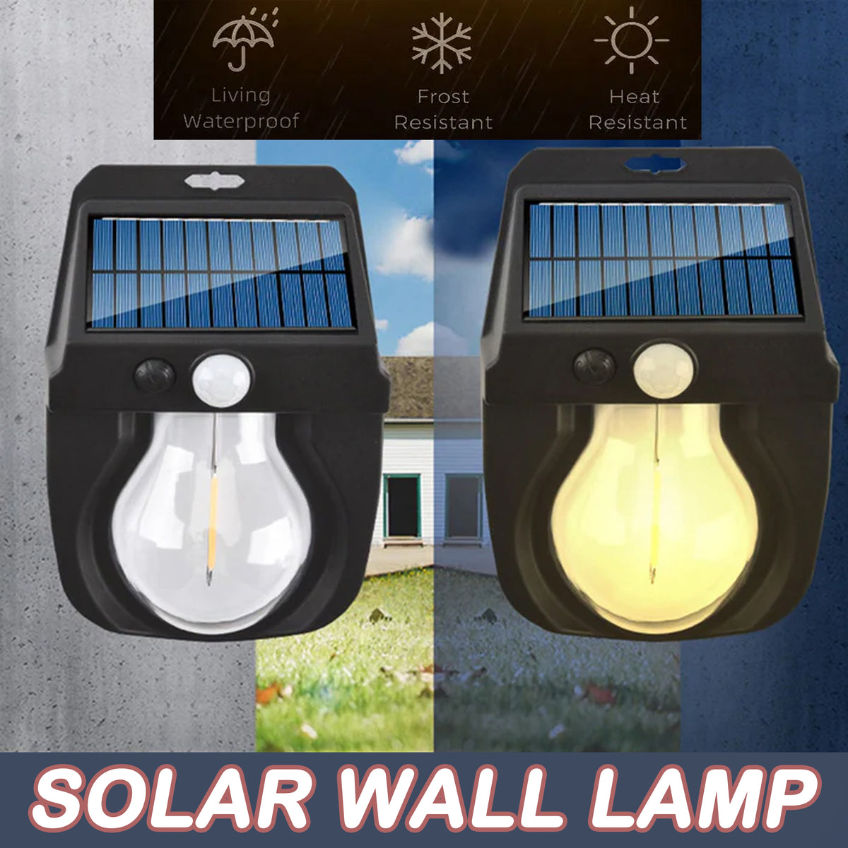 Rechargeable Solar led wall lamp - Solar Sensor led lamp