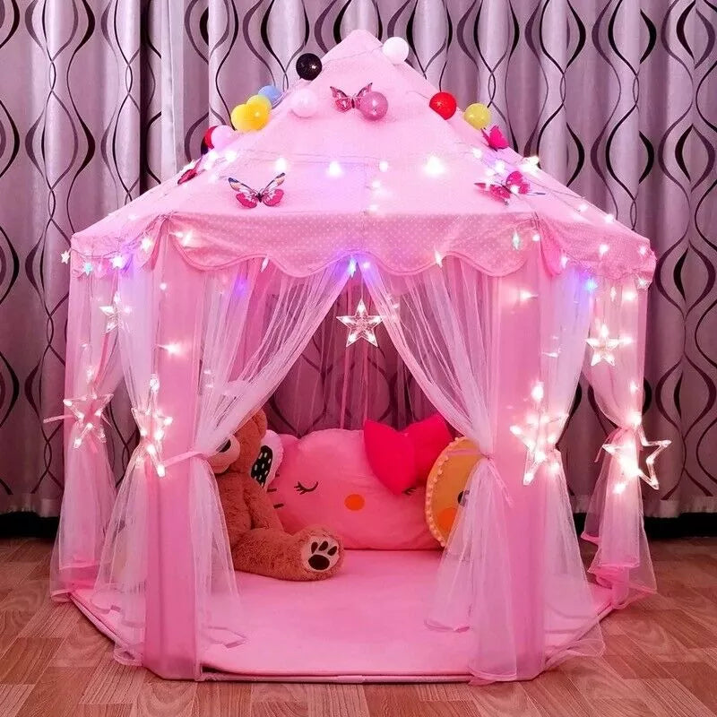 Princess Castle Indoor Outdoor Fairy House Kids Play Tent