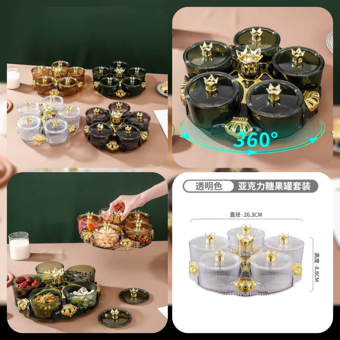 Luxury Rotating Dry Fruits Tray