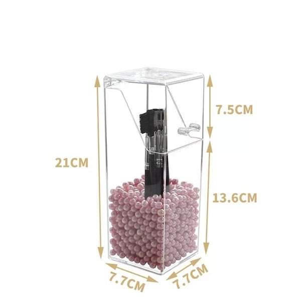 Pearl brush holder with pearls