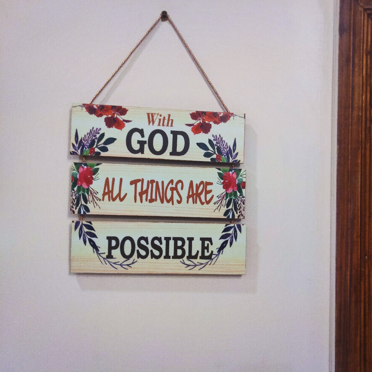 God faith wall hanging - Trust wall quotation hanging