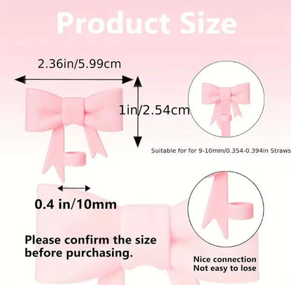 4 Pcs Accessories of Tumbler Mug Straw Cover, Butterfly Keychain, Pearl Handle & Silicone Protection Cover