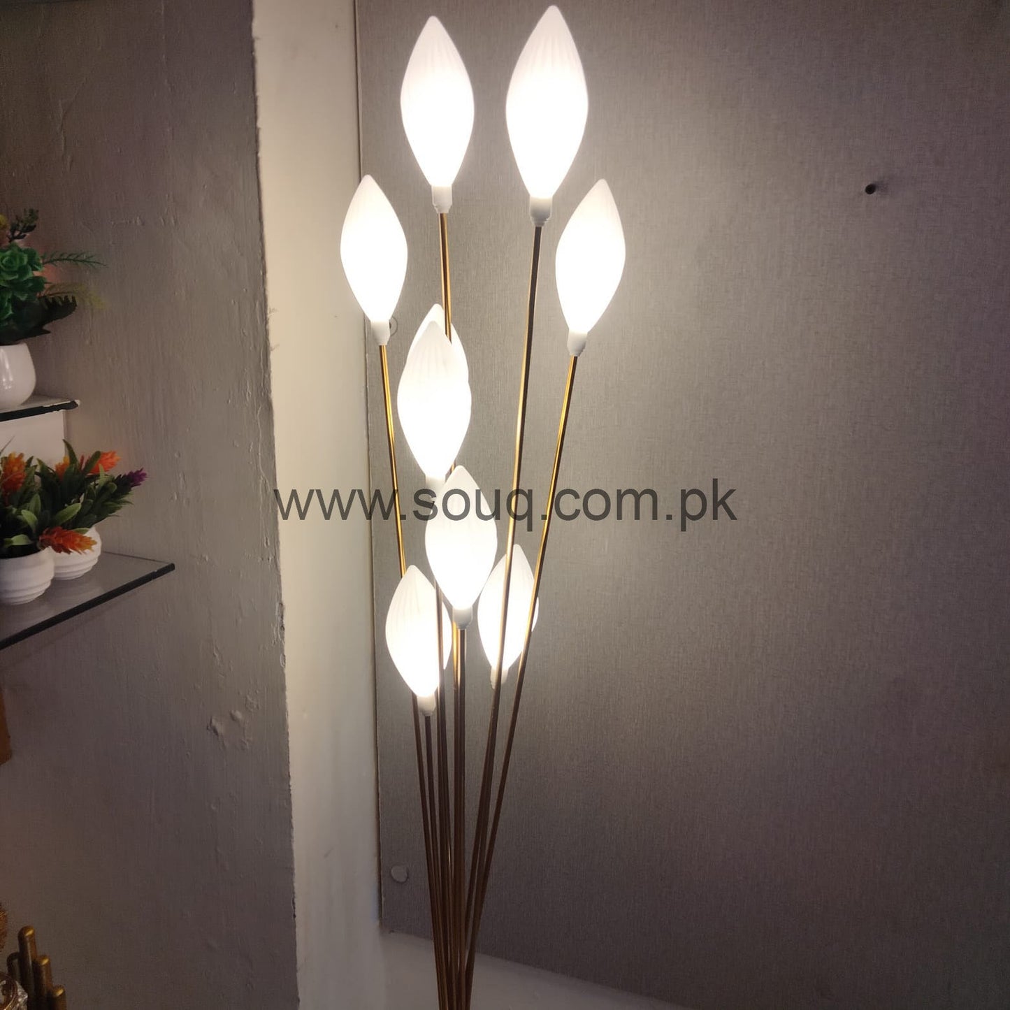 Cone Style Corner Golden stand Lamps  - Home decoration Lamps