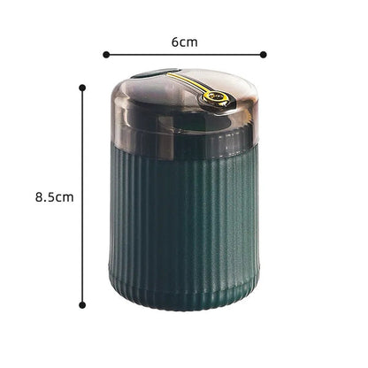 Top press toothpick holder
