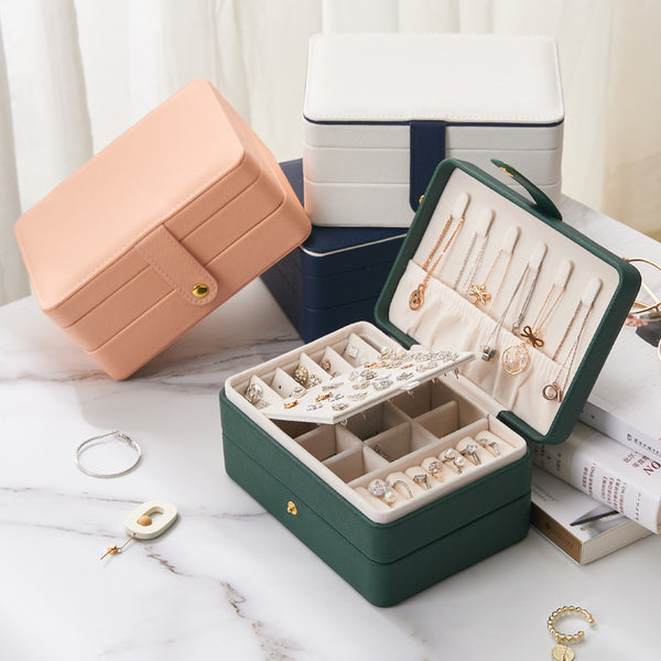 Pu leather portable large capacity jewellery organizer
