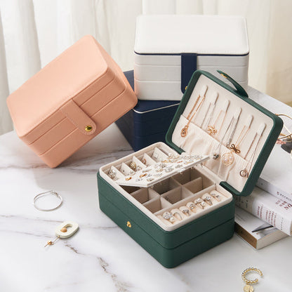 Pu leather portable large capacity jewellery organizer