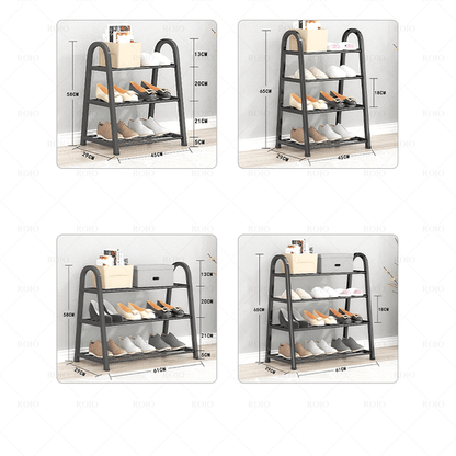 Four layer shoe rack