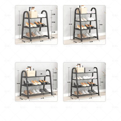 Four layer shoe rack