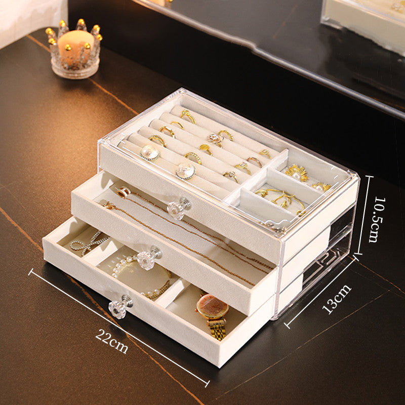 Multilayer Plush Jewelry Organizer