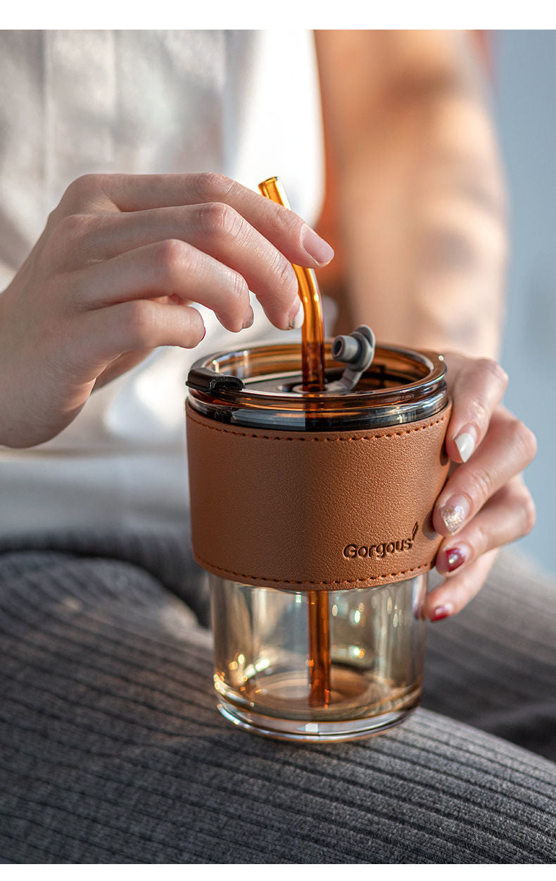 Creative Straw Glass Mug