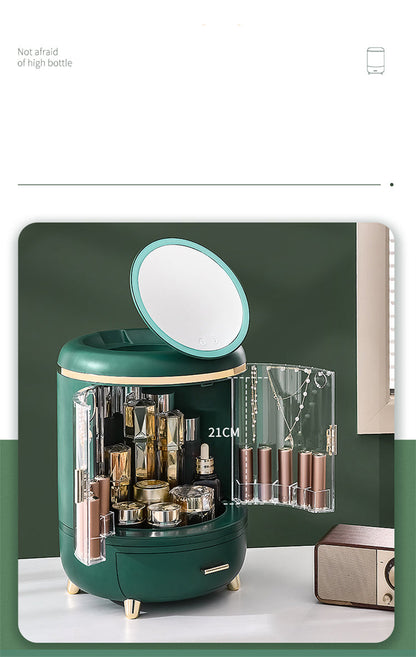 LED Mirror Cosmetic And Jewelry Organizer