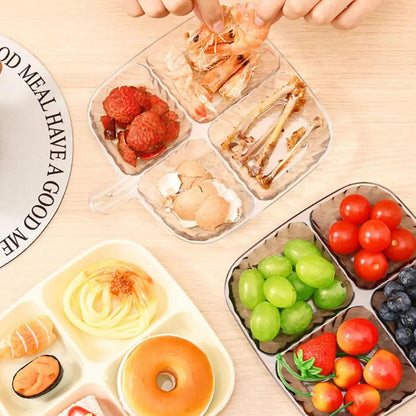 four compartment snack and serving tray