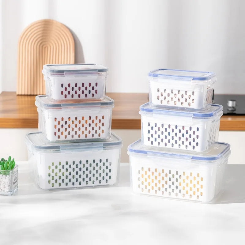 3pcs drainer storage box
