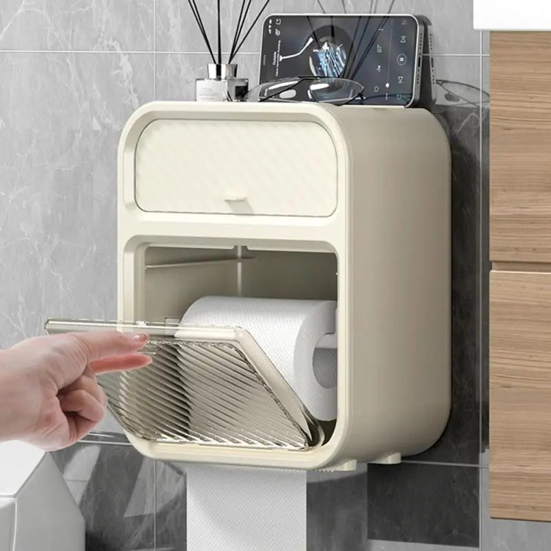 Wall Mounted Tissue Storage Box Shelf