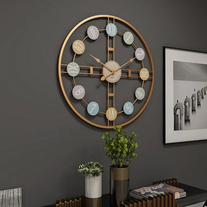 Imported metallic colorful digit clock