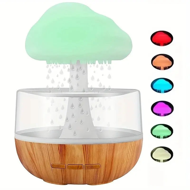 Mushroom Rain Humidifier With Night Light