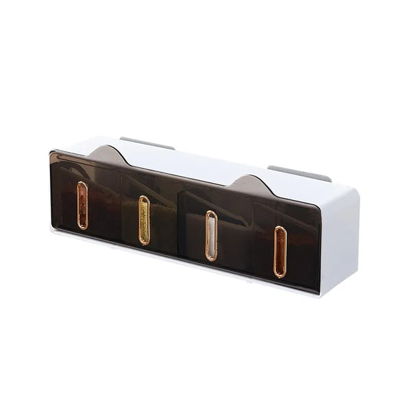 Wall mounted cover top spices rack