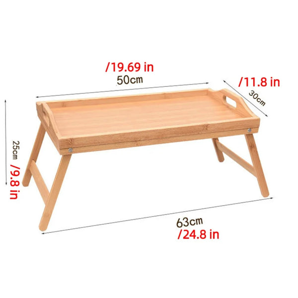 2 in 1 bamboo tray table