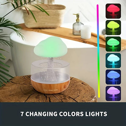 Mushroom Rain Humidifier With Night Light