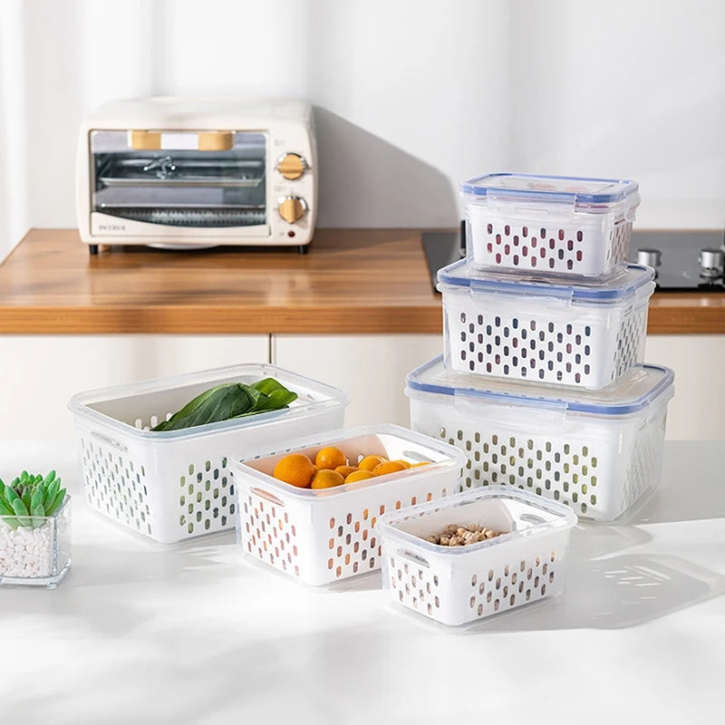 3pcs drainer storage box