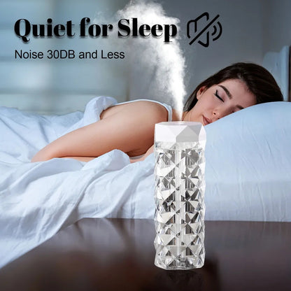 USB Essential Oil Diffuser with 7-Color Light Cool Mist Humidifier