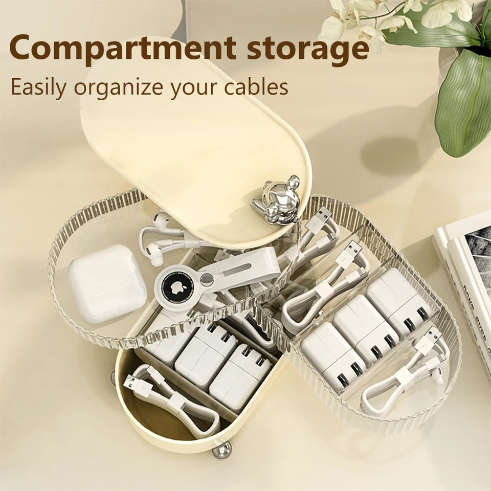 Multi Layer Rotating Desktop Cosmetic Organizer