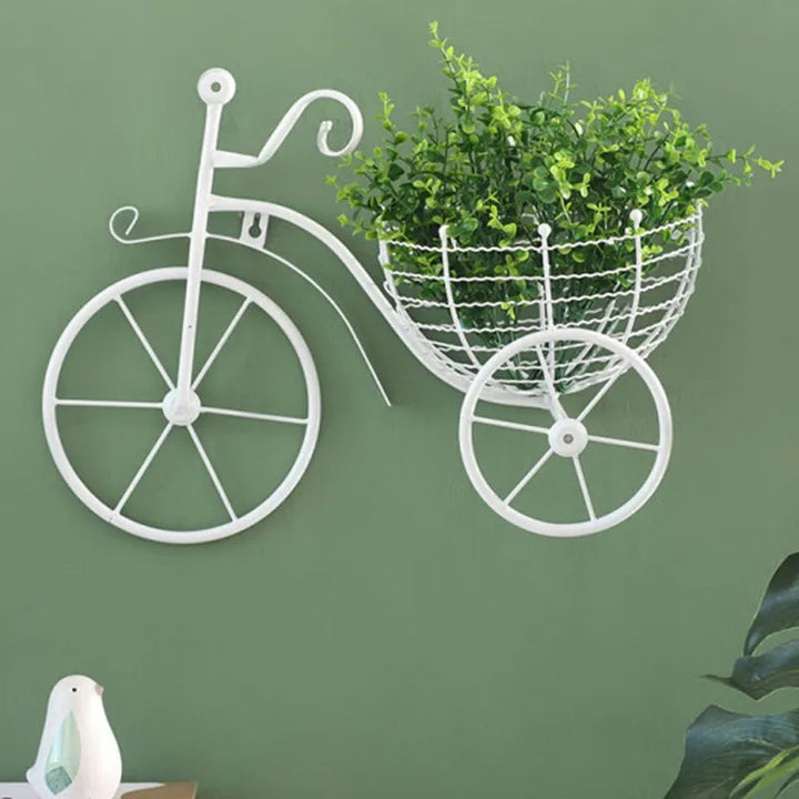 Wall mounted flower basket cycle