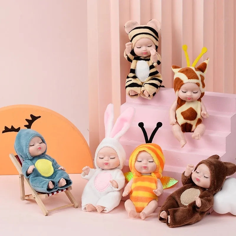 Rebirth doll mini toys cute sleeping toys mini doll birthday gift.
