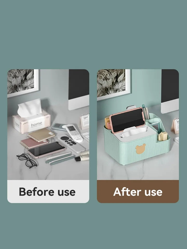Bear Design Desktop Tissue Storage Box