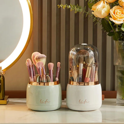 Luxury Rotating Makeup Brush Organizer